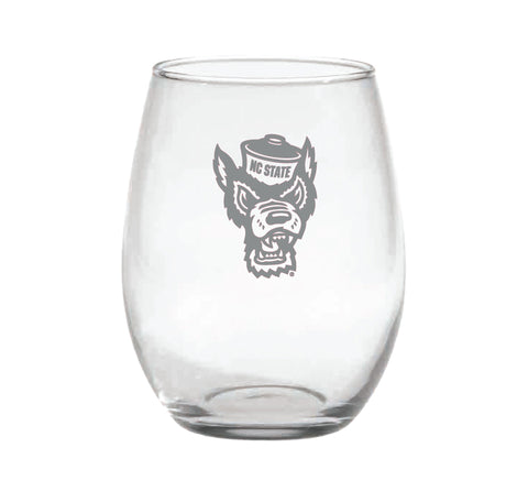 NC State Wolfpack 21oz Digital 360 Wolfhead Wine Glass