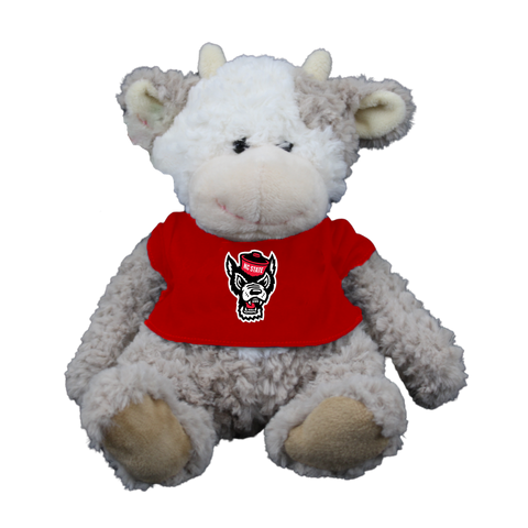 NC State Wolfpack Cuddle Buddy Cow w/ Red Wolfhead T-Shirt