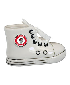 NC State Wolfpack White Sneaker Coin Bank