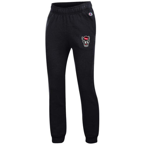 NC State Wolfpack Champion Youth Black Wolfhead Powerblend Joggers