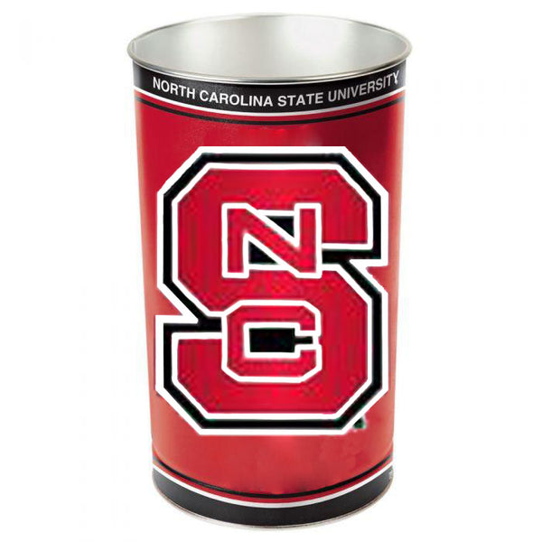 NC State Wolfpack Red Metal Trashcan