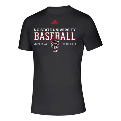 NC State Wolfpack adidas Black Baseball "Leave It All On The Field" Creator T-Shirt
