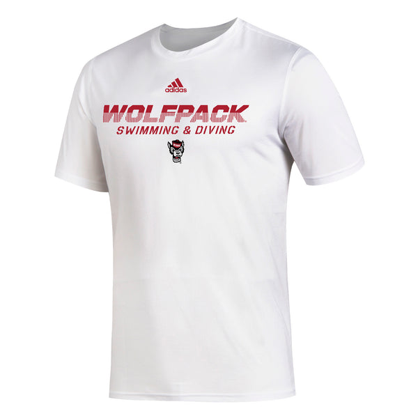 NC State Wolfpack Swimming & Diving Short Sleeve White Creator T-shirt