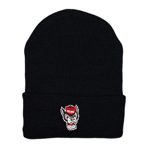 NC State Wolfpack Creative Knitwear Black Wolfhead Newborn Knit Hat