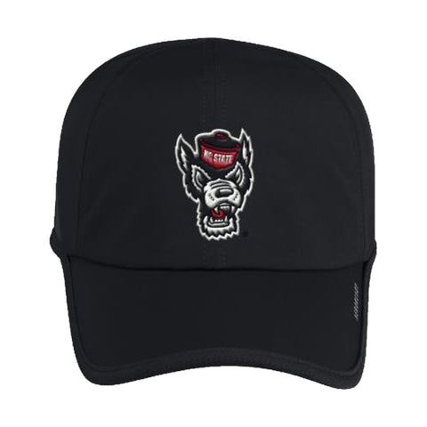 NC State Wolfpack Adidas Black Wolfhead Superlite Adjustable Hat