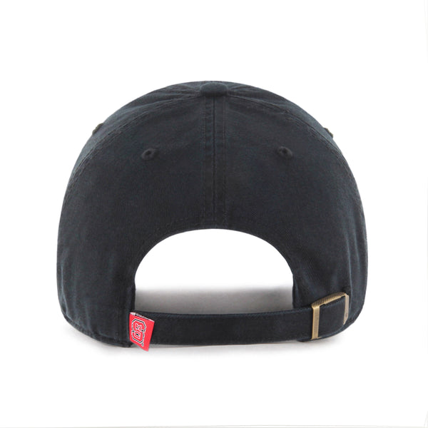 NC State Wolfpack Black 47 Brand Clean Up Adjustable Wolfhead Hat