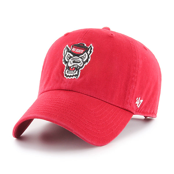 NC State Wolfpack Red 47 Brand Clean Up Adjustable Wolfhead Hat