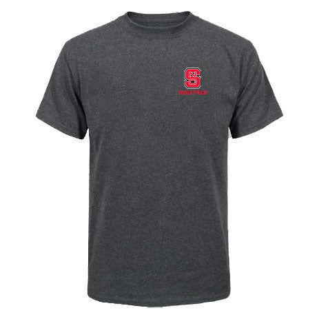 NC State Wolfpack Champion Granite Heather Light it Red T-Shirt