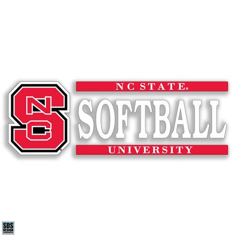 NC State Wolfpack Softball Vinyl Decal