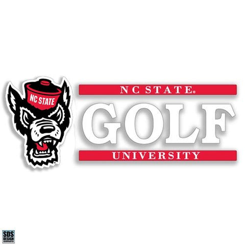 NC State Wolfpack Wolfhead Golf Vinyl Decal