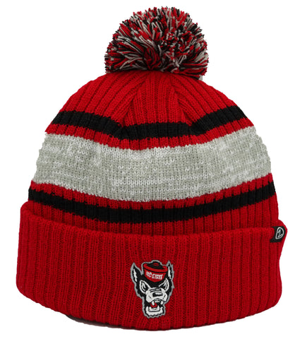 NC State Wolfpack "Jean Claude" Wolfhead Cuffed Pom Beanie