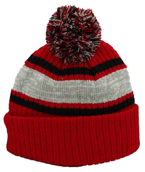 NC State Wolfpack "Jean Claude" Wolfhead Cuffed Pom Beanie