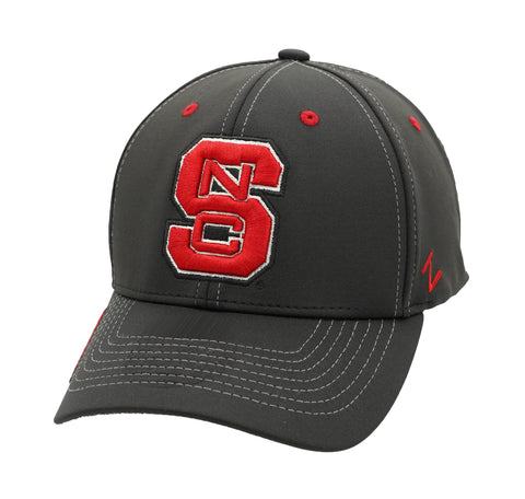 NC State Wolfpack Zephyr Red Block S "Back Yard" Black Fitted Hat