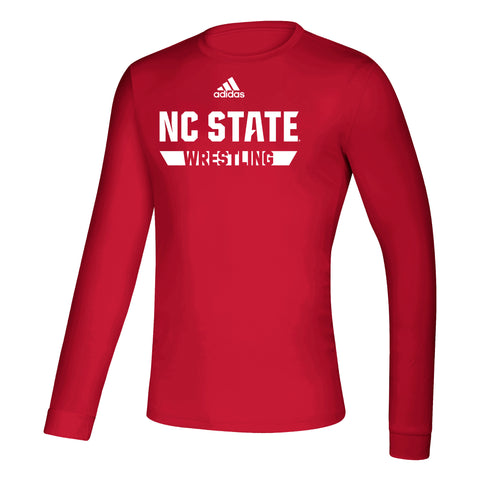 NC State Wolfpack Adidas Red Wrestling Creator Long Sleeve T-Shirt