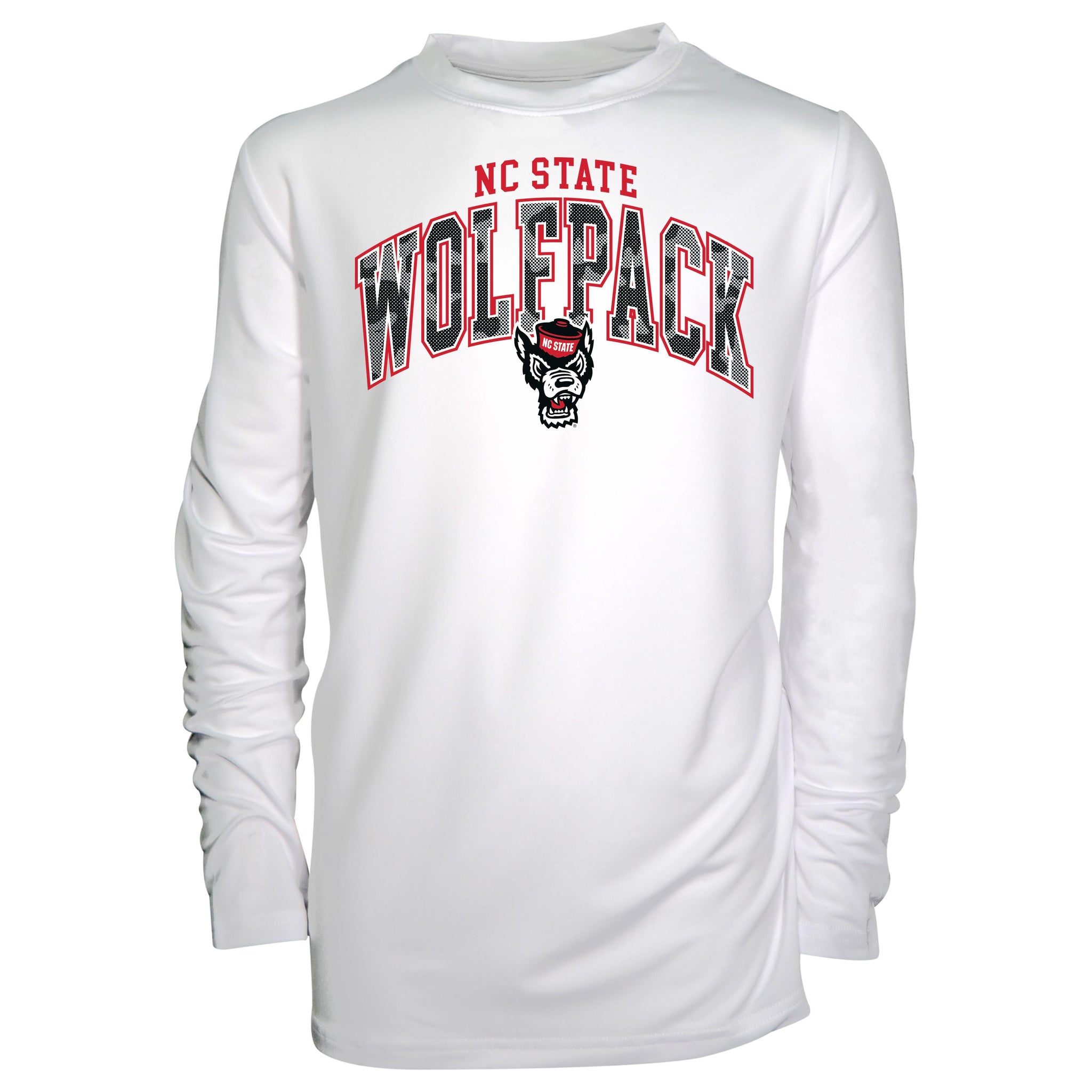 NC State Wolfpack Toddler White Jessie Performance L/S T-Shirt