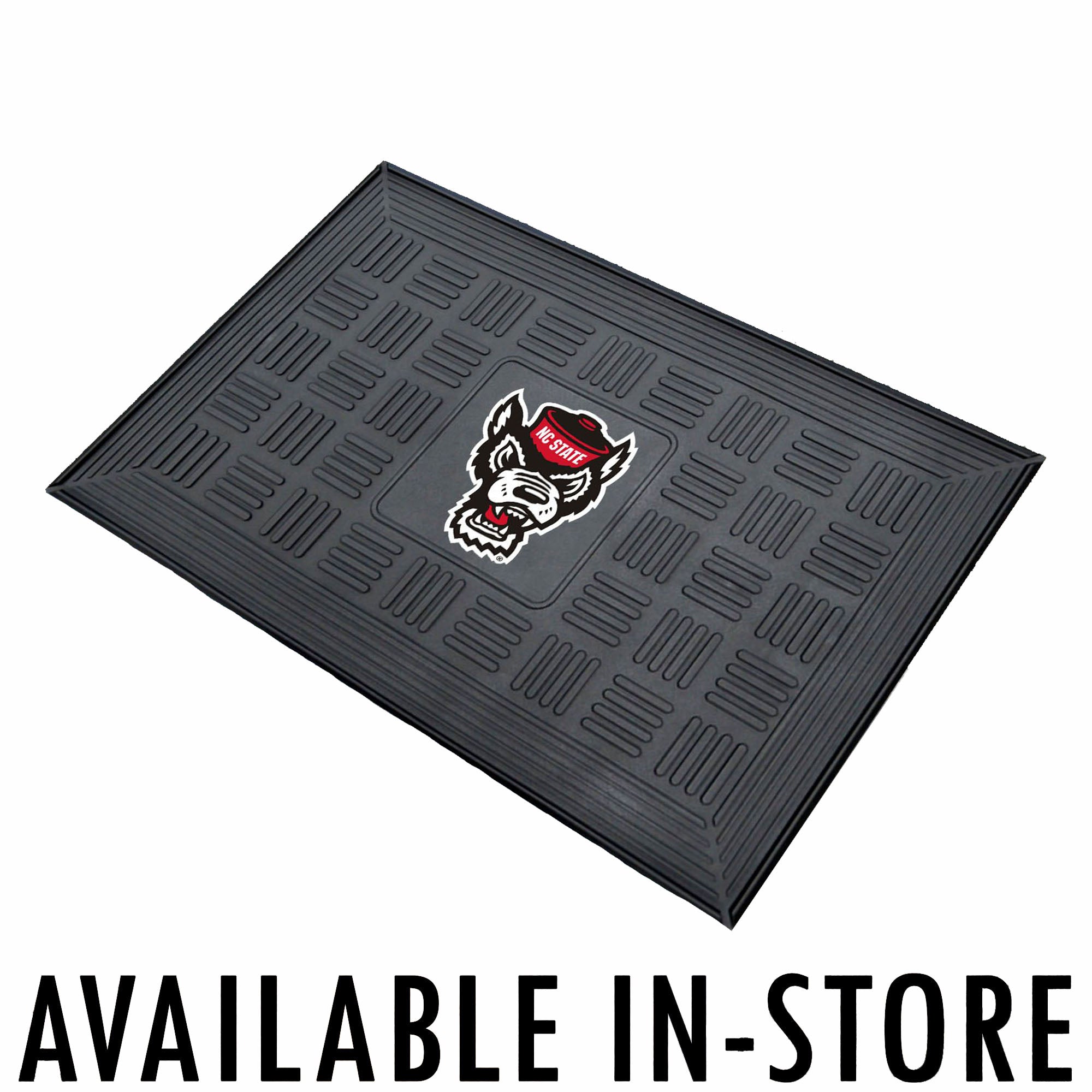 NC State Wolfpack Wolfhead Vinyl Doormat