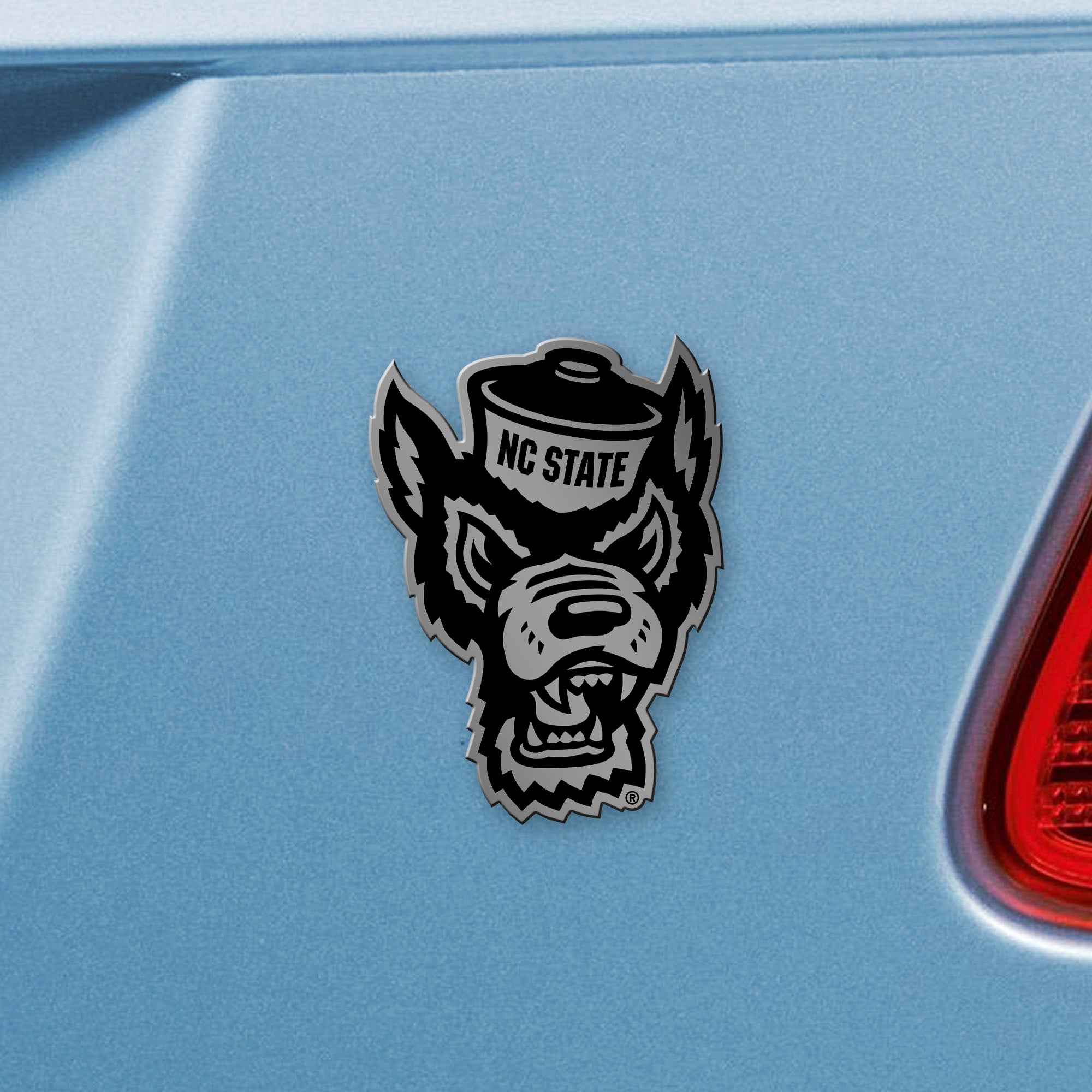 NC State Wolfpack All Chromed Wolfhead Emblem
