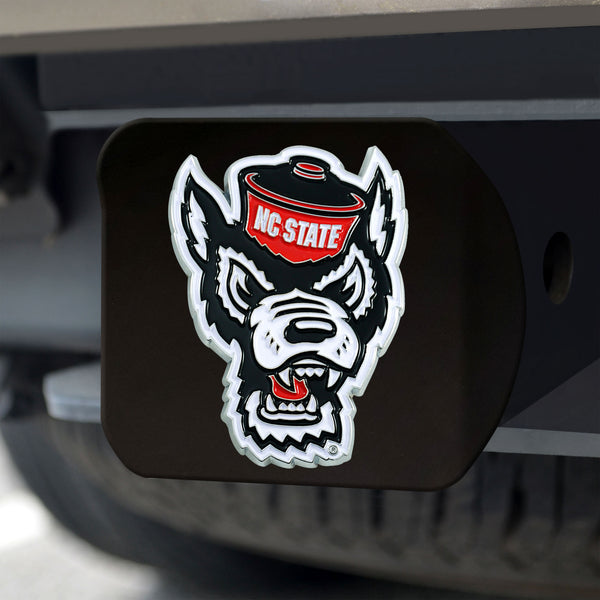 NC State Wolfpack Black Full Color Wolfhead Hitch Cover