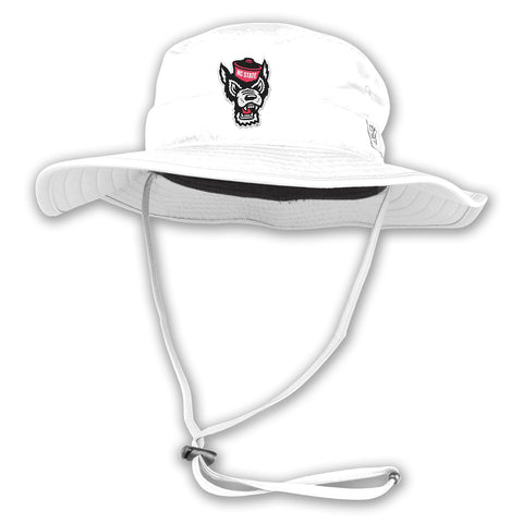 NC State Wolfpack White Wolfhead Boonie Hat
