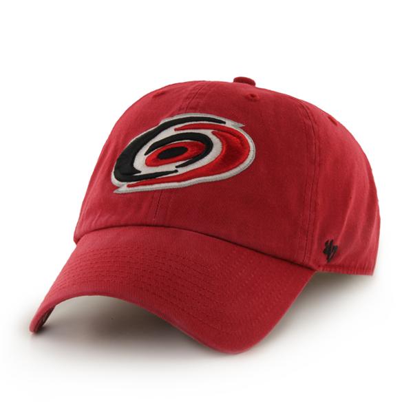Men's '47 Black Carolina Hurricanes Alternate Logo Clean Up Adjustable Hat