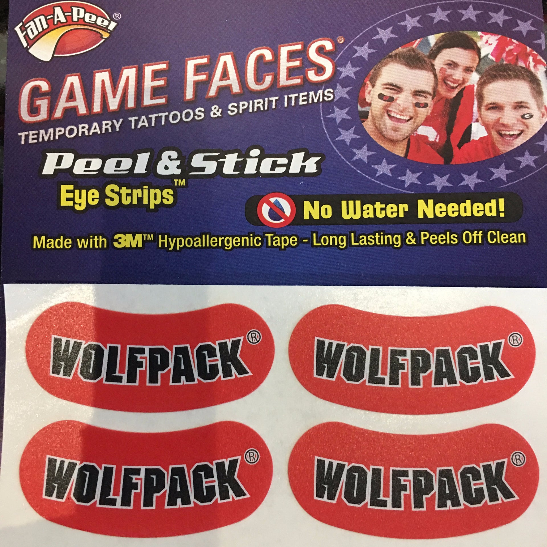 NC State Wolfpack Red Wolfpack Eye Strips