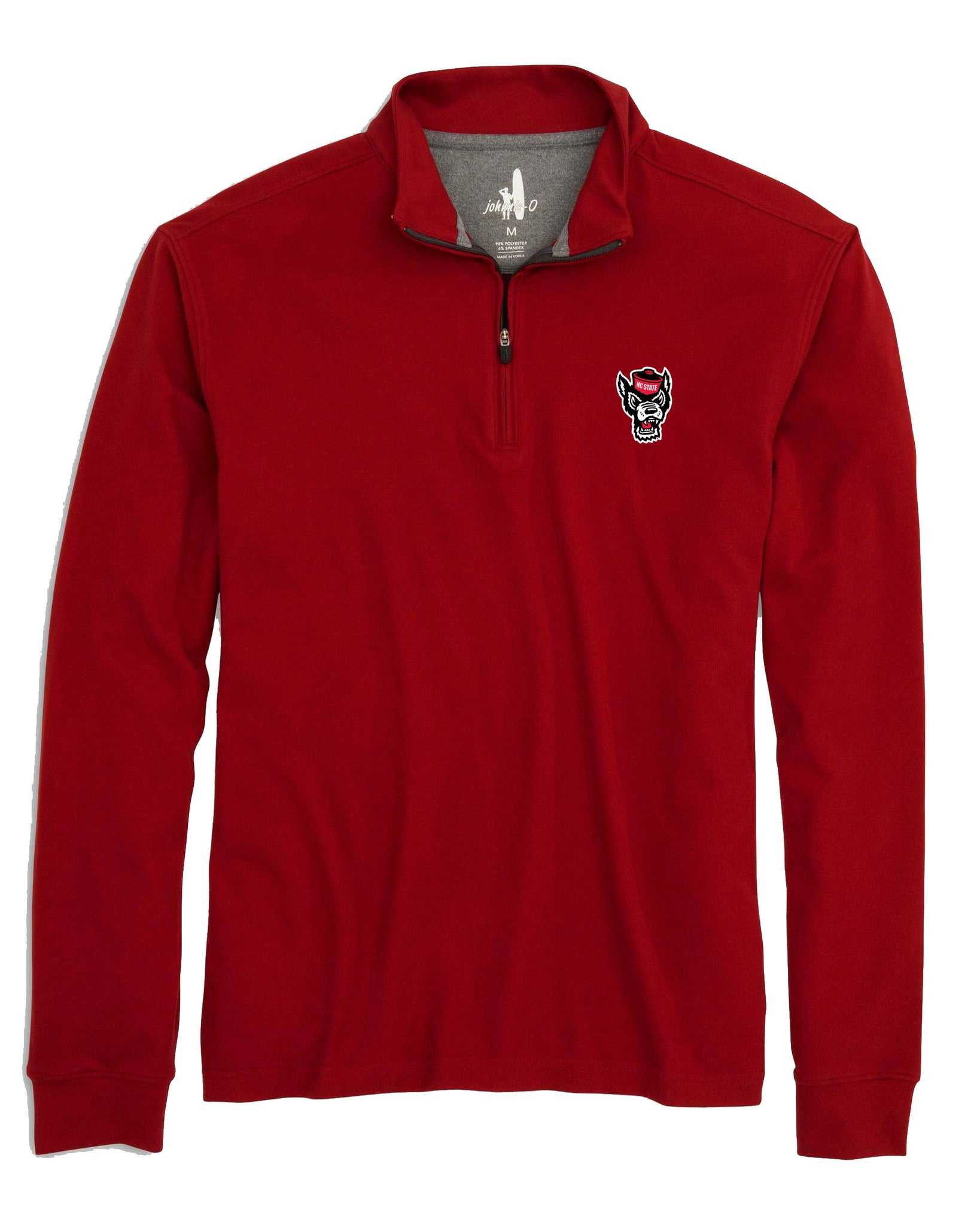 NC State Wolfpack Johnnie-O Red Wolfhead Brady 1/4 Zip Pullover
