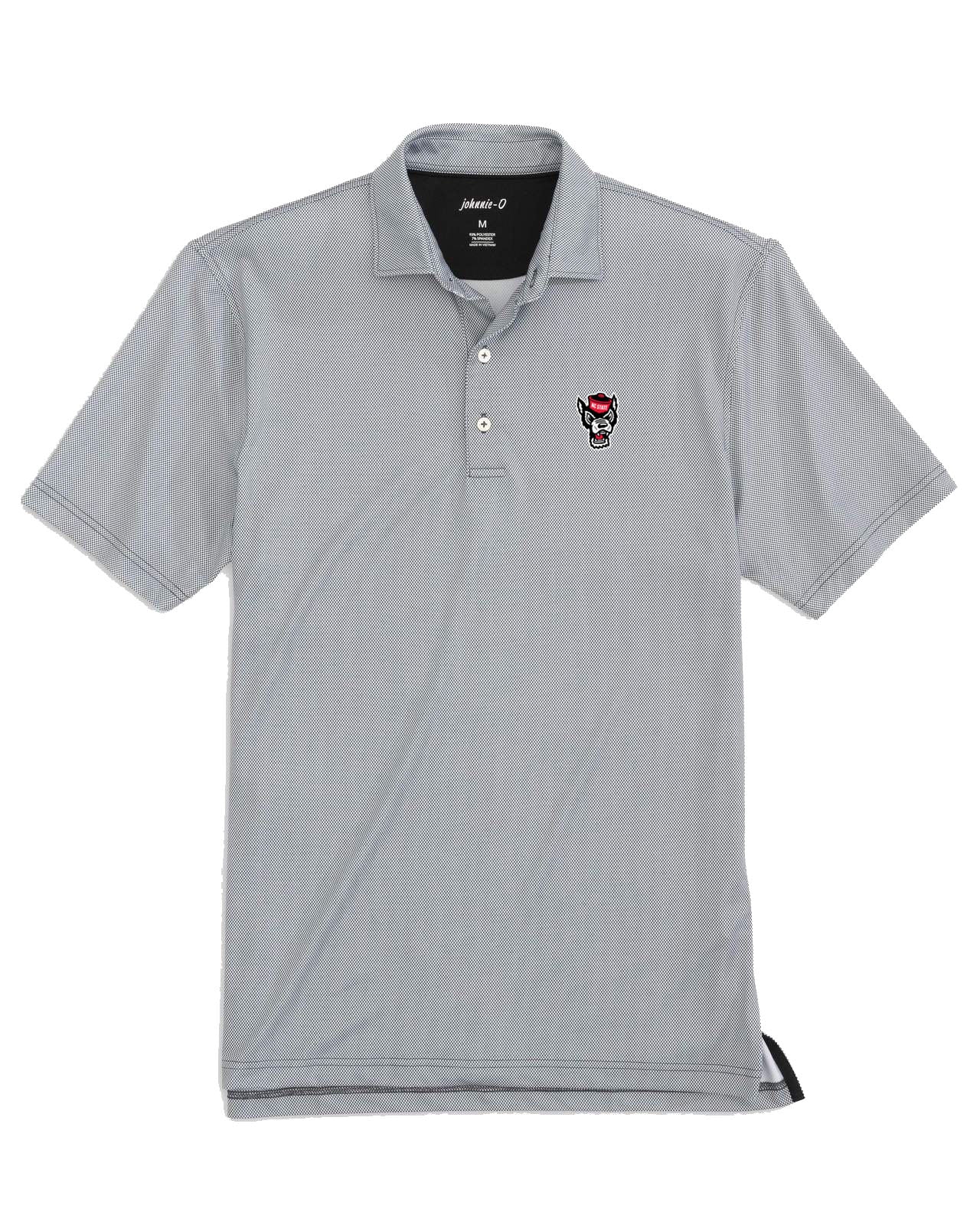 NC State Wolfpack Johnnie-O Black Poe Wolfhead Polo