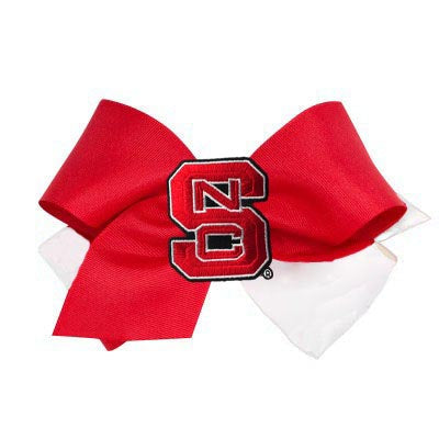 NC State Wolfpack Red and White King Block S Game Day Hair Bow