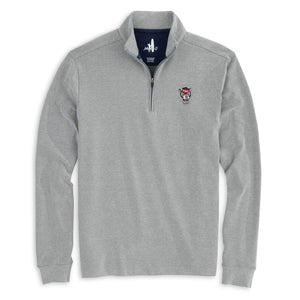 NC State Wolfpack Johnnie-O Grey Wolfhead Brady 1/4 Zip Pullover