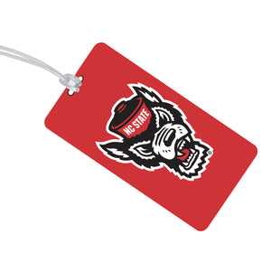 NC State Wolfpack 3"x5" Red Wolfhead Luggage Tag