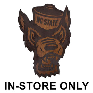 NC State Wolfpack Wolfhead Cutout Wall Hanging