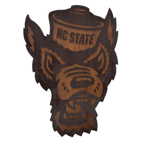 NC State Wolfpack Wolfhead Cutout Wall Hanging