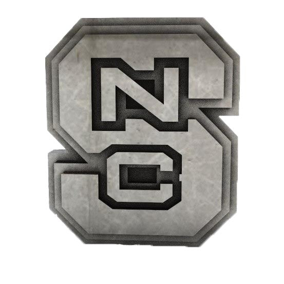 NC State Wolfpack Women's 3D Block S Sterling Silver Bead