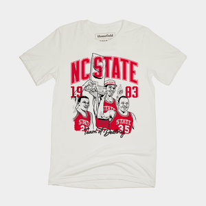 NC State Wolfpack Off White 1983 Champs T-Shirt