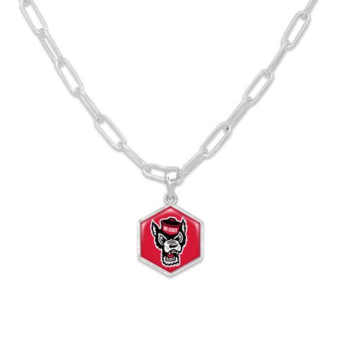 NC State Wolfpack Red Wolfhead Juno Necklace