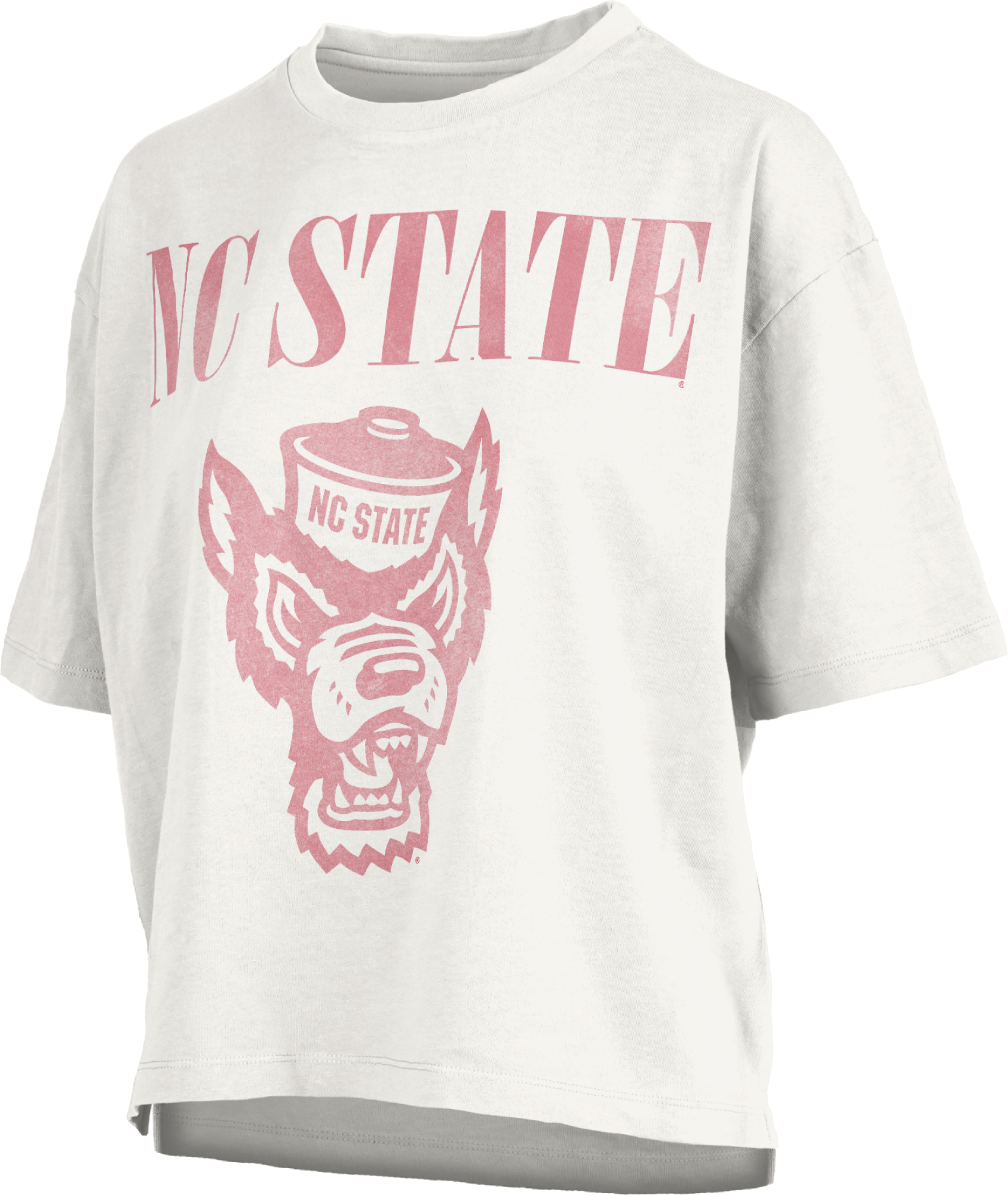 NC State Wolfpack Women's White Davidson Oversized Crop Top