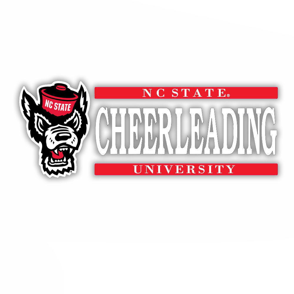 NC State Wolfpack Wolfhead Cheerleading Vinyl Decal