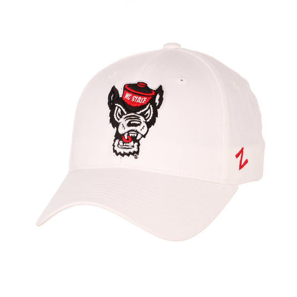 NC State Wolfpack Zephyr White Competitor Wolfhead Hat