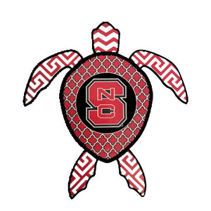 NC State Wolfpack Red Block S Sea Turtle Decal 6"