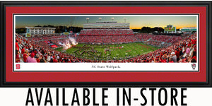 NC State Wolfpack 2021 Carter-Finley Stadium 50 Yard Line Night Panoramic Print