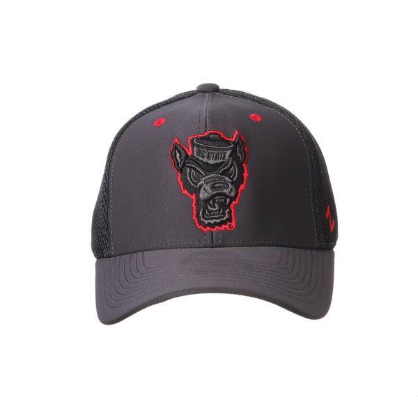 NC State Wolfpack Zephyr Grey and Black Wolfhead Creek Sized Hat
