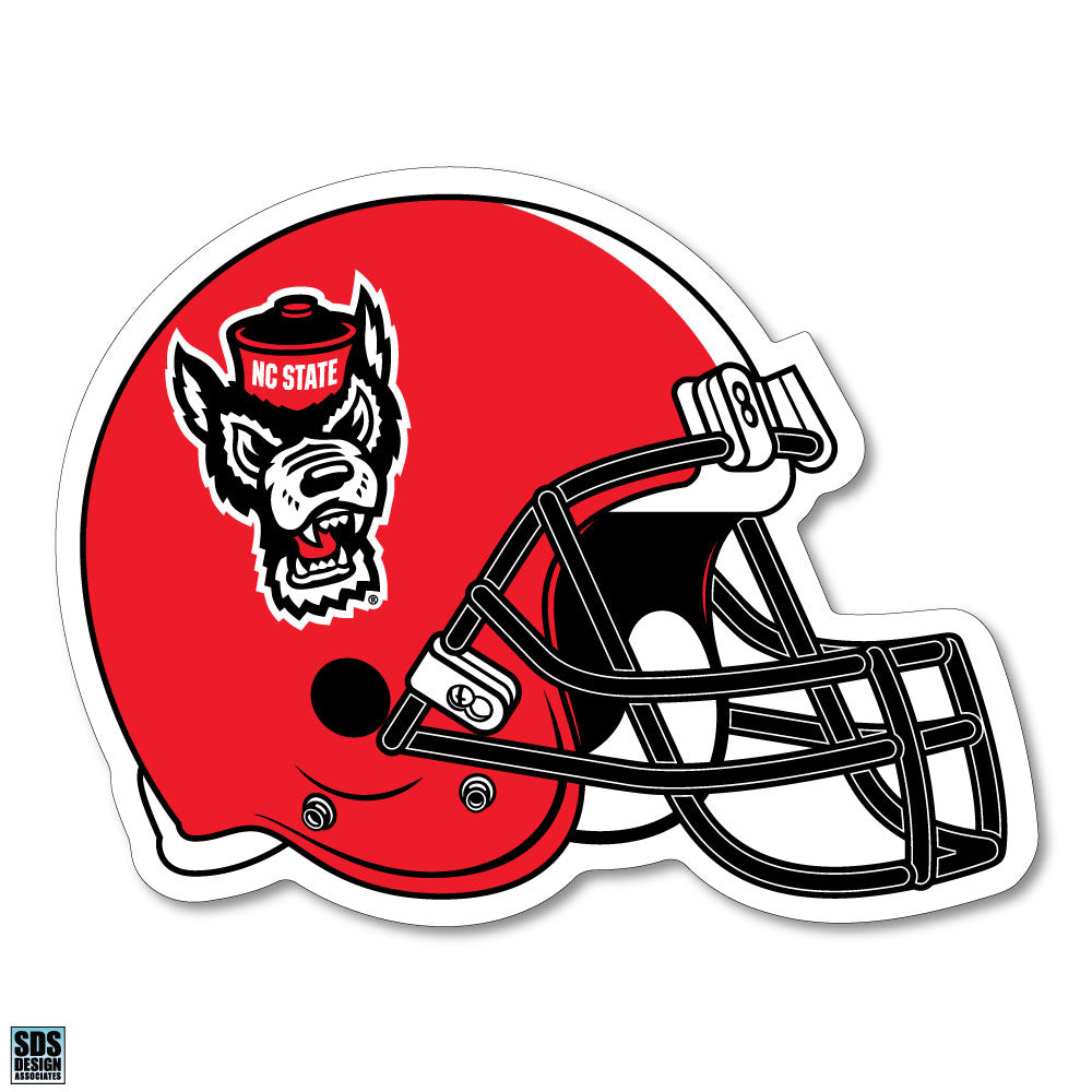 NC State Wolfpack Red Wolfhead Football Helmet Decal