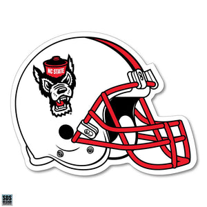 NC State Wolfpack White Wolfhead Football Helmet Magnet