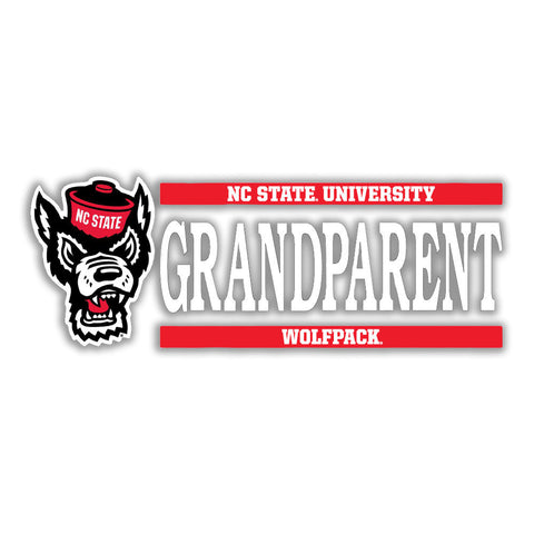 NC State Wolfpack Wolfhead Grandparent Vinyl Decal