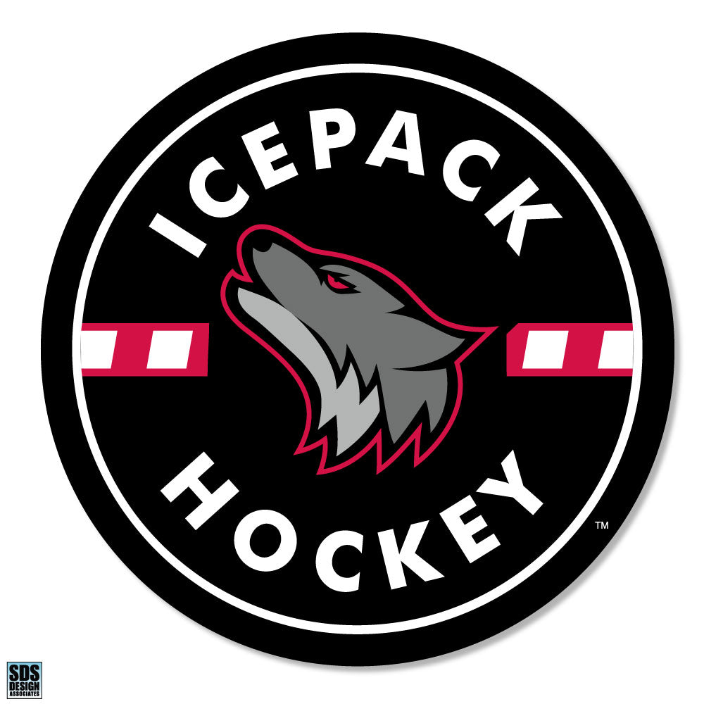Icepack Hockey Black Disk Vinyl Decal