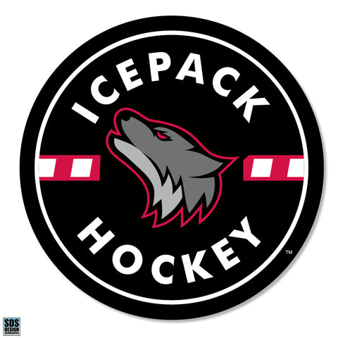 Icepack Hockey Black Disk Vinyl Decal
