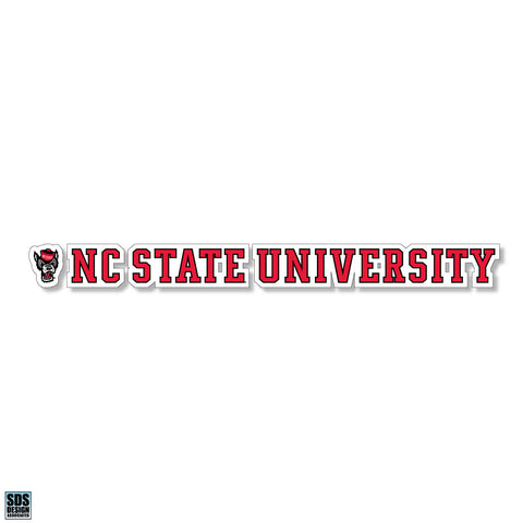 NC State Wolfpack Banner w/ Wolfhead Vinyl Decal