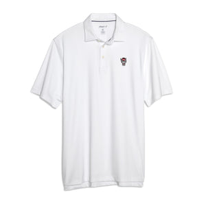 NC State Wolfpack Johnnie-O White Wolfhead Birdie Polo
