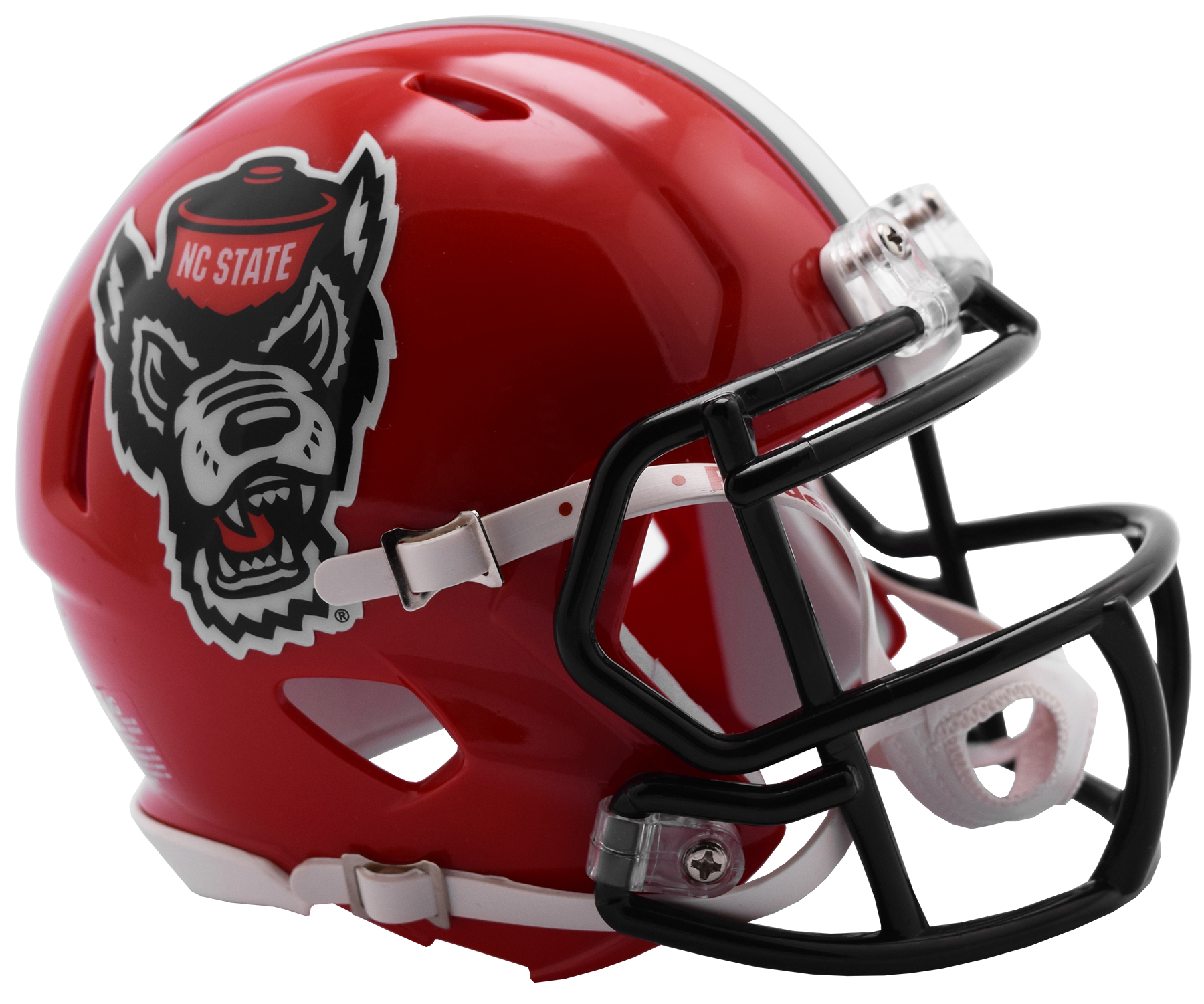 NC State Wolfpack Riddell Red Wolfhead Replica Mini Speed Football Helmet