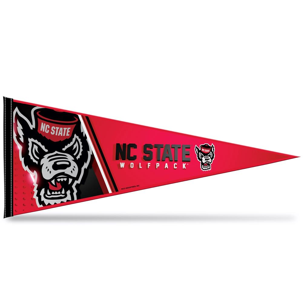 NC State Wolfpack Soft Felt 12x30 Wolfhead Pennant